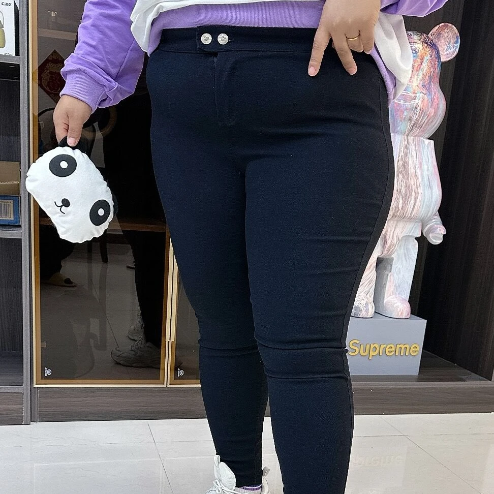 黑色大码魔术裤女春秋胖妹妹300斤高腰外穿铅笔小脚打底裤子显瘦