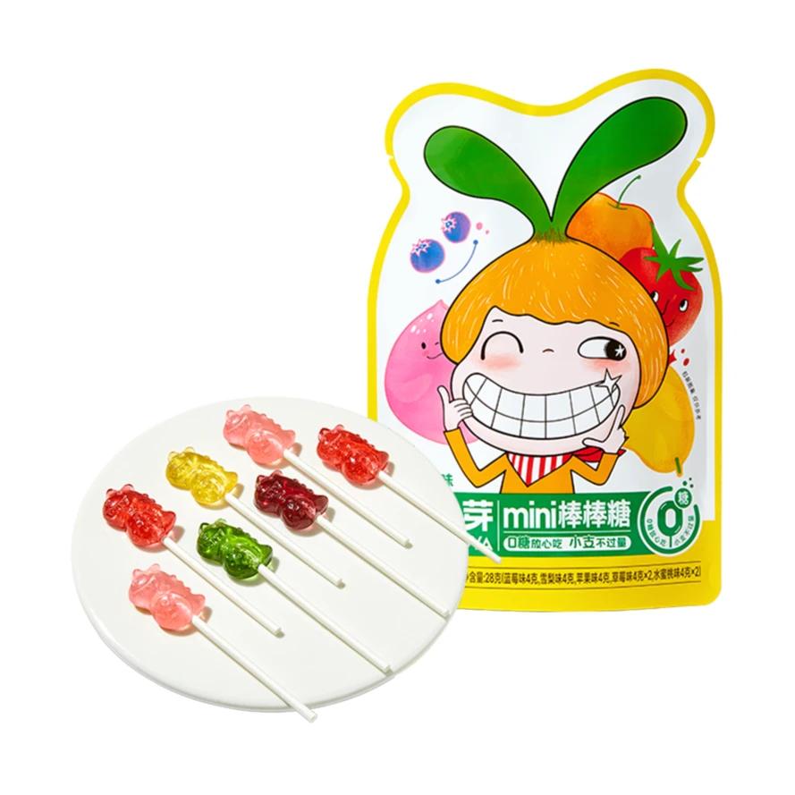 窝小芽0糖棒棒糖混合口味4g*7支