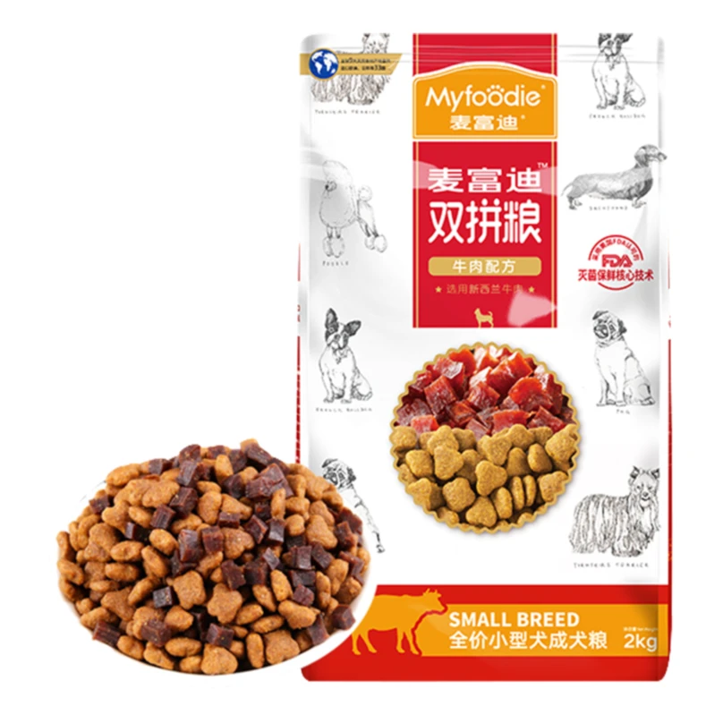 麦富迪小型犬牛肉双拼成犬粮2kg