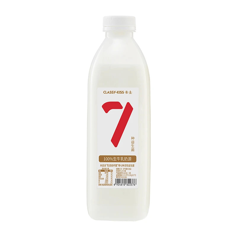 卡士007益生菌家庭装酸奶原味1kg/瓶