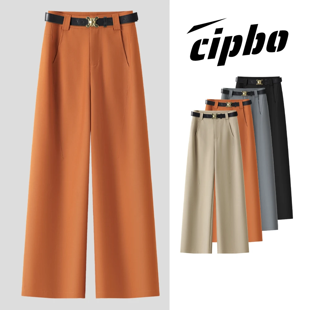 【炽帛/Cipbo】很显瘦!秋季新款西装夏季直筒裤宽松时尚窄版阔腿裤