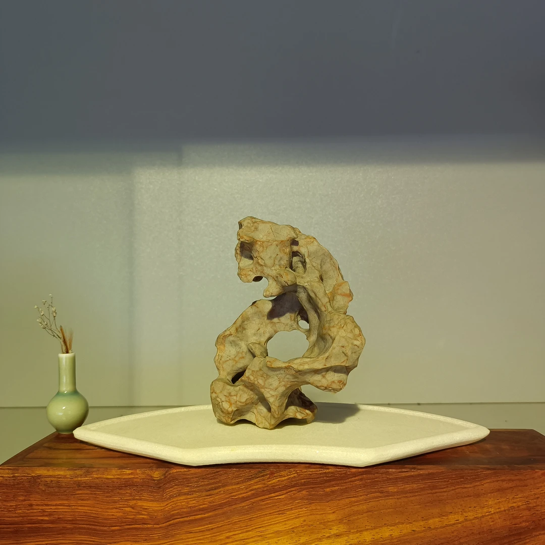 湘西孔石（俗称：湘西紫玲珑，尺寸：7*7.5*14㎝）