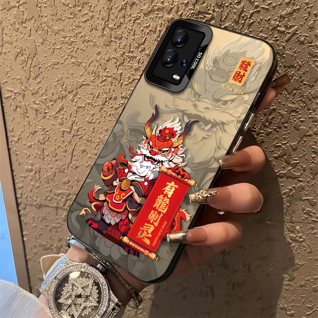 适用于【VIVO】Iqoo8新款龙行大运国潮全包防摔手机壳