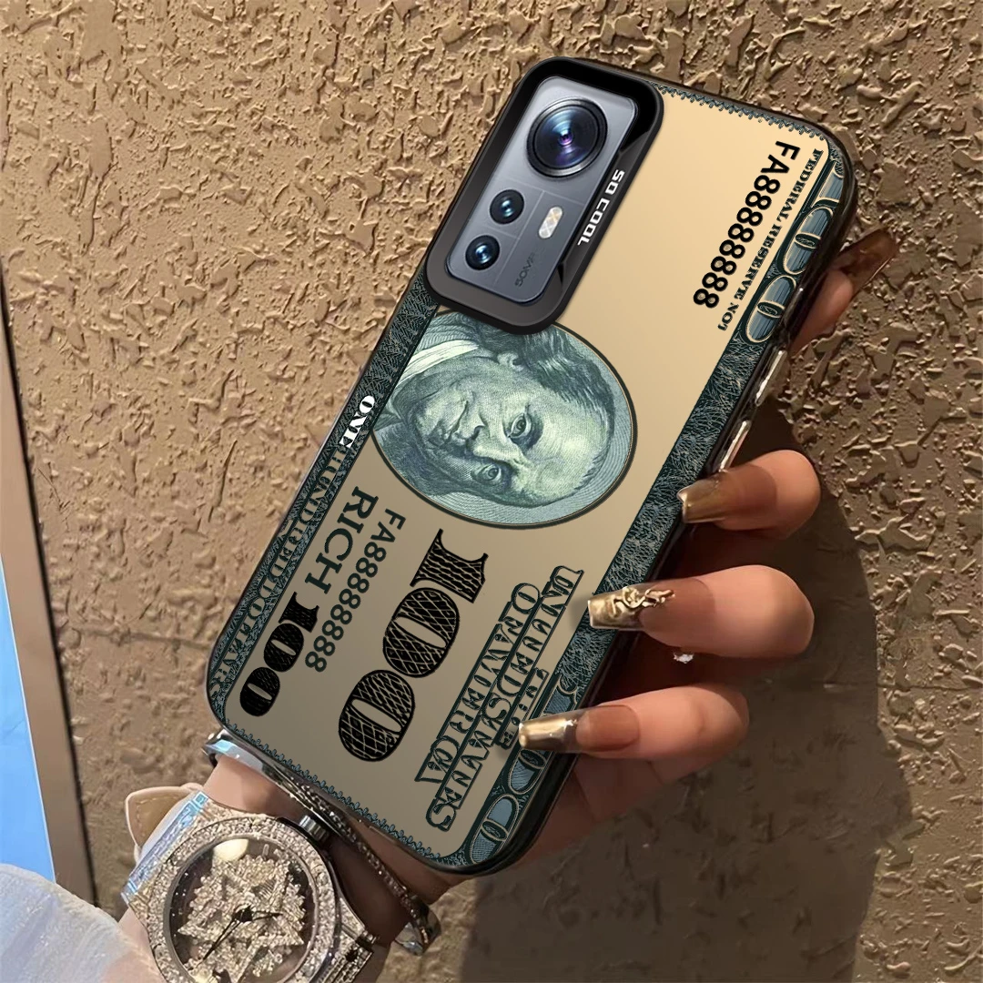 适用于【小米】12/12X/12S美金钞票个性创意新款防摔手机壳