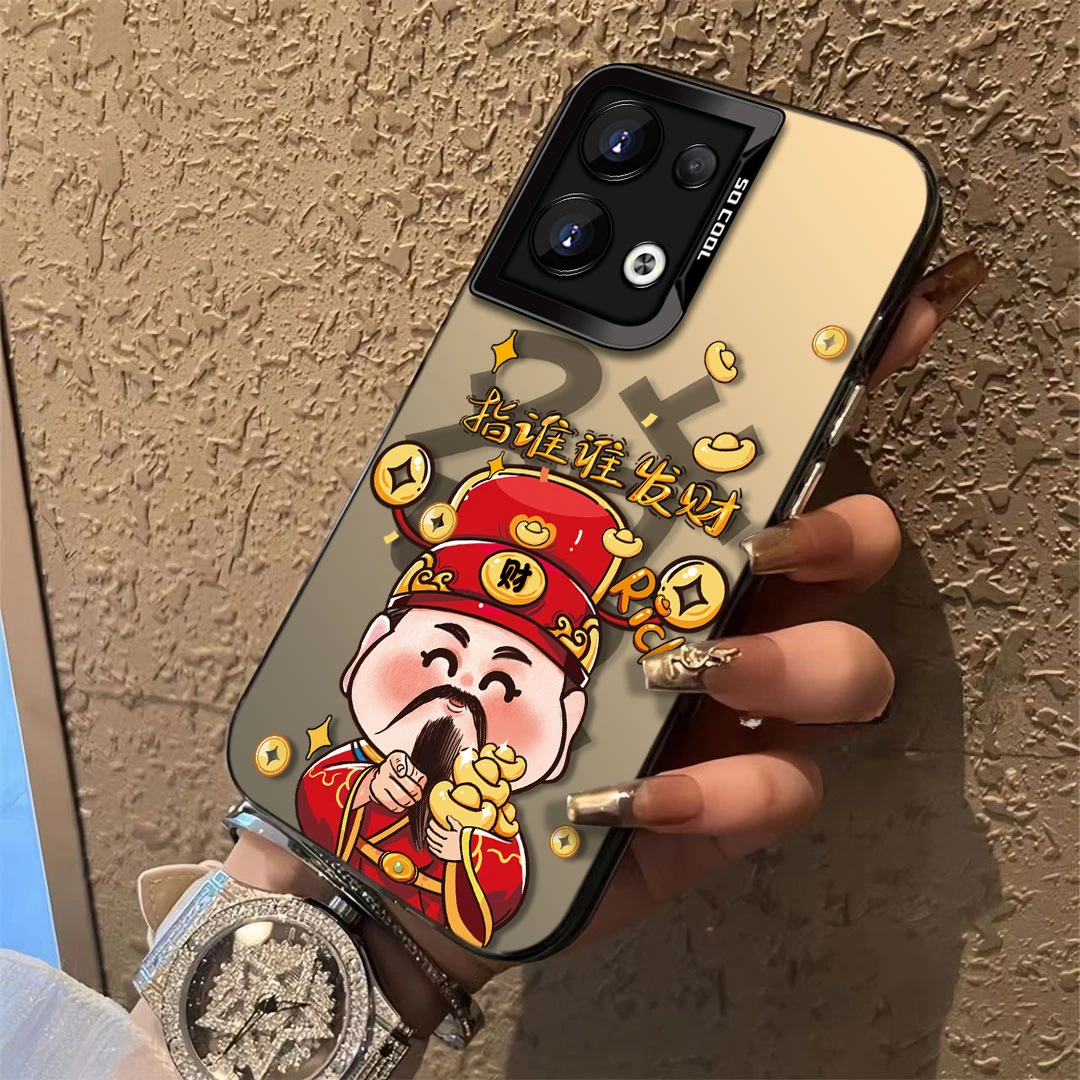 适用于【OPPO】Reno8新款财神创意国潮全包防摔手机壳