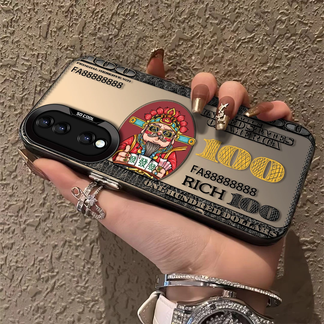 适用于【华为】荣耀80Pro钞票财神国潮风创意新款全包防摔手机壳