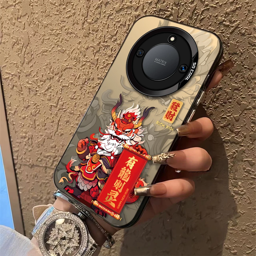 适用于【华为】X40新款龙行大运国潮全包防摔手机壳