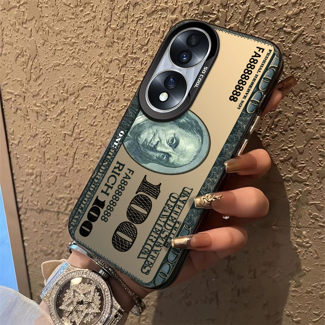 适用于【华为】荣耀70美金钞票个性创意新款防摔手机壳