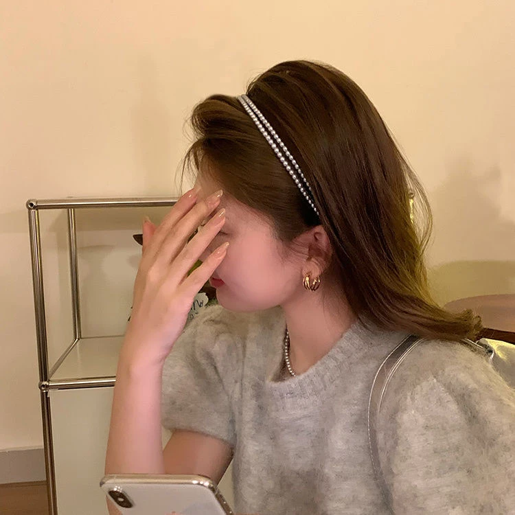 南洋千金~ 叠戴气质灰色发箍女款法式2024新款洗脸头箍压发卡头饰