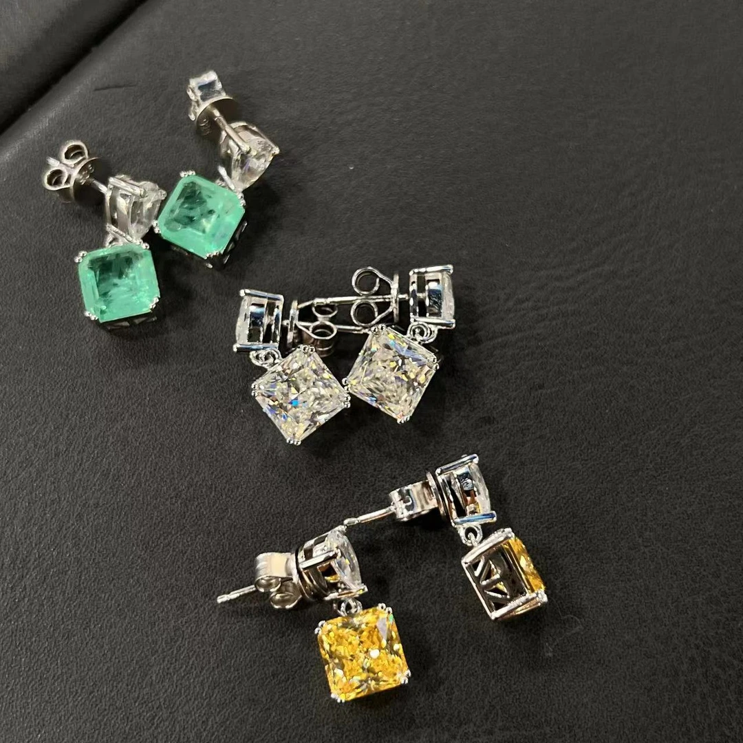 925银耳饰 LGE65   简韩新款高品质薄荷绿、黄色、白色耳饰