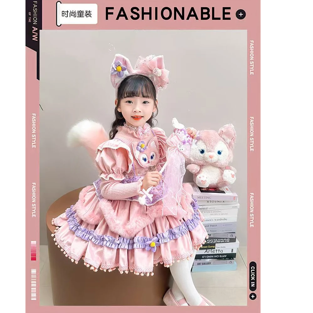 2024琳娜贝尔洛丽塔秋冬新款洋气针织公主裙