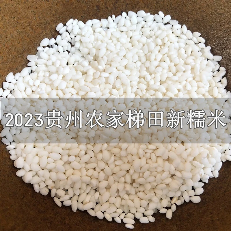 2024年贵州农家梯田香糯圆粒糯米新糯米做甜酒酿糍粑5斤10斤