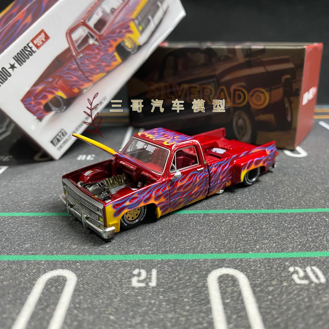 Kaido House+MINIGT 1:64 雪佛兰 皮卡 火焰版 仿真合金汽车模型
