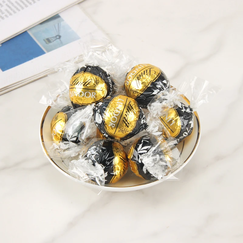 瑞士进口瑞士莲巧克力70%黑金软心球500克