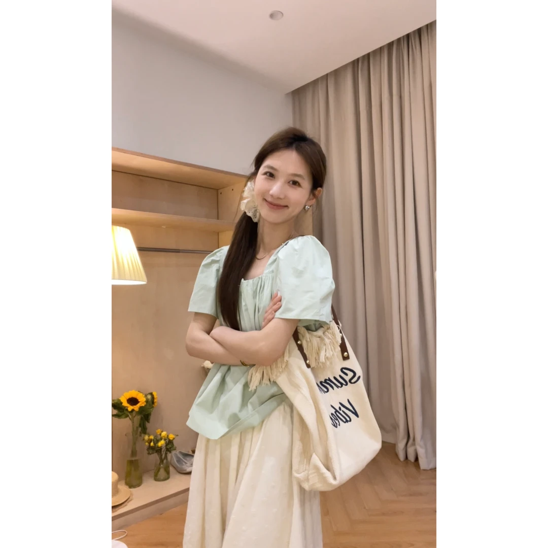 [YS] “显白天菜”夏季简约韩系小衫 ~ X040