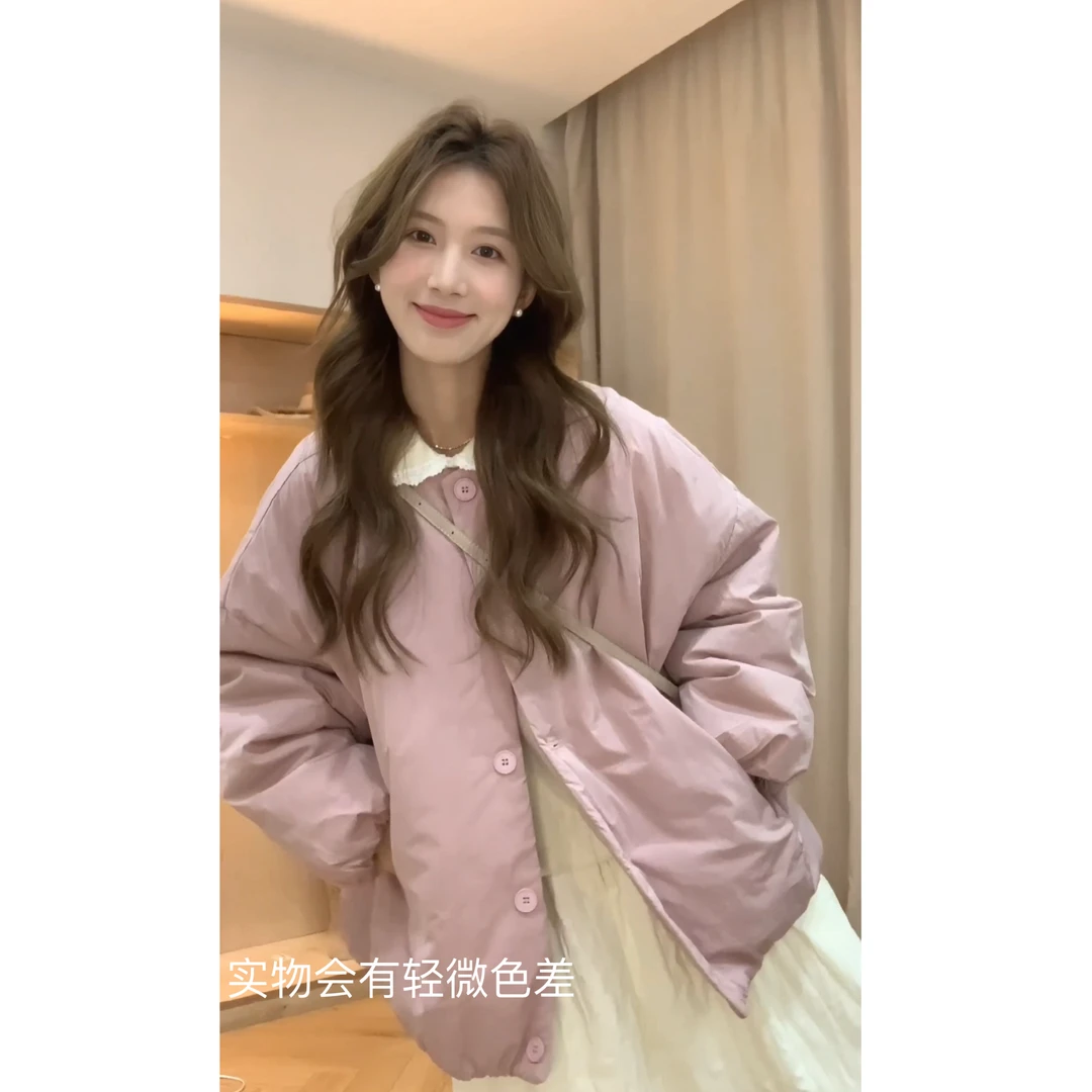 [YS] 韩代重工圆领棉服外套 ~ 1051