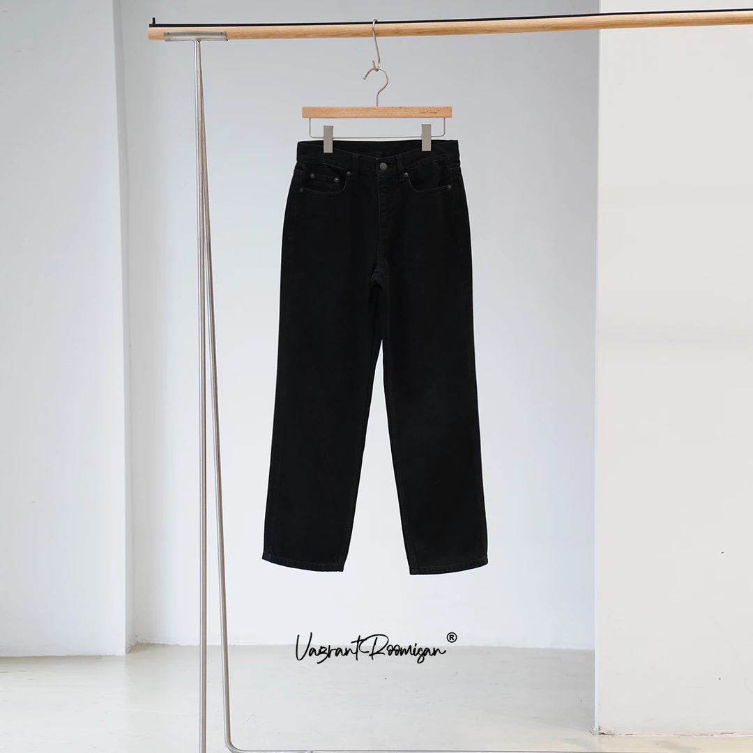 ROOMISAN【土耳其进口牛仔经典小脚黑色九分牛仔裤】24738