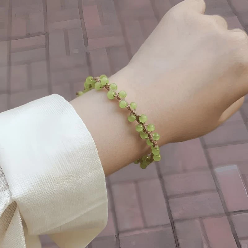 现代简约蜜桃小青提手绳手工diy自制材料包送闺蜜情侣女朋友礼物