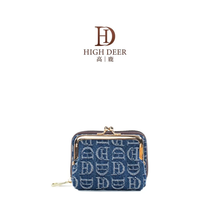 HIGH DEER/高鹿新款时尚字母印花多卡位零钱包卡包HD103-003便携