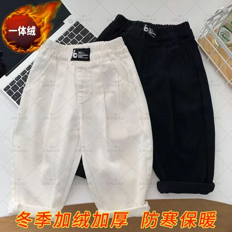男童裤子秋冬款韩版儿童炸街痞帅宽松老爹裤宝宝休闲裤子秋冬外穿