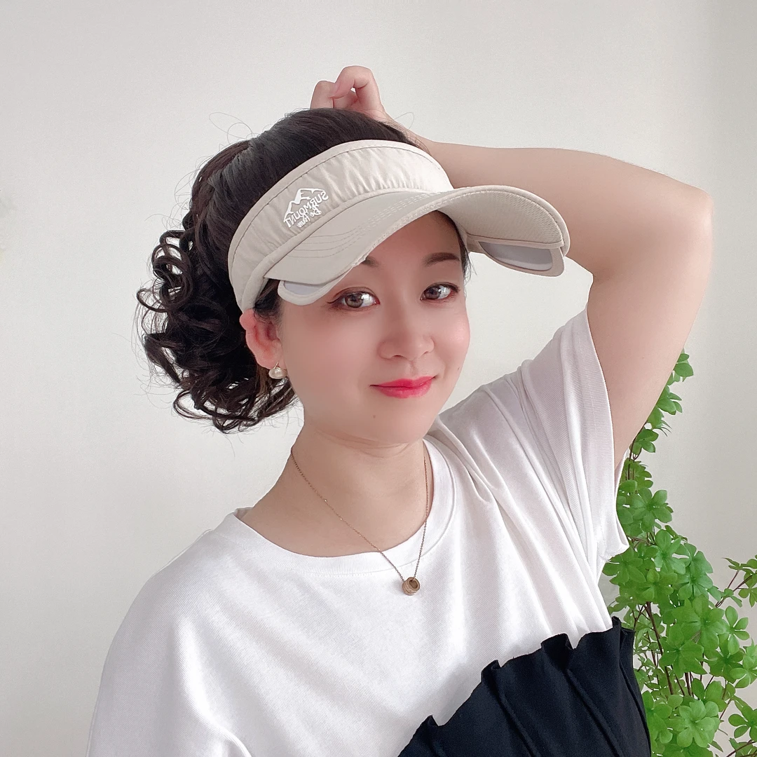 【夏季新款】轻薄透气大波浪高扎马尾帽子假发一体