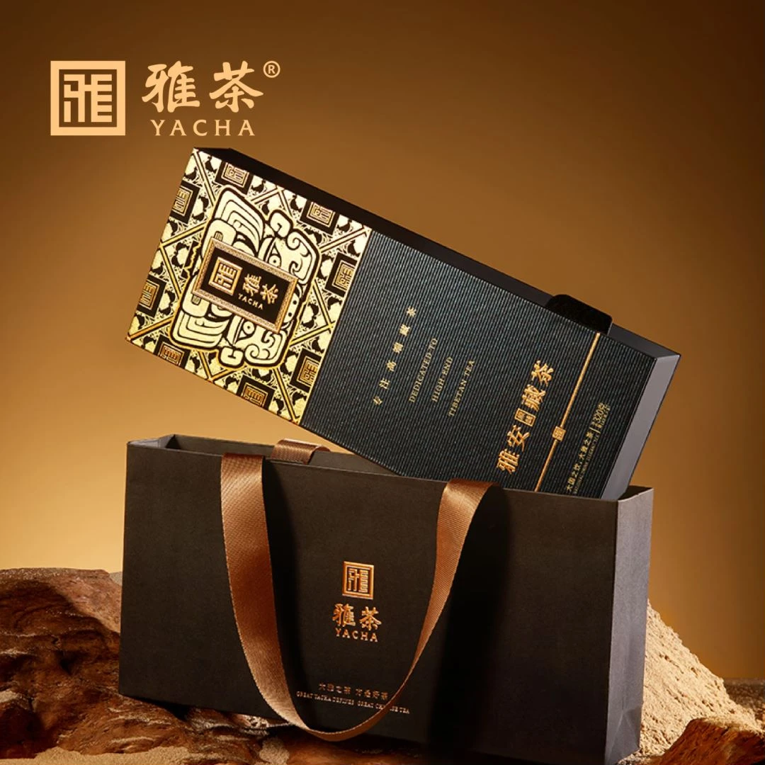 雅茶三星伴月雅安藏茶黑茶礼盒商务品质茶礼