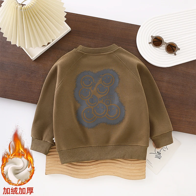 【加绒】宝宝深秋外穿卫衣韩版长袖加绒加厚卫衣