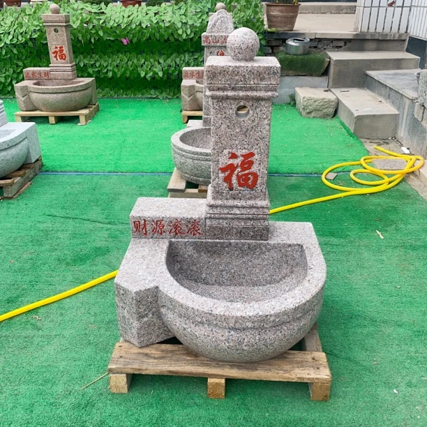 天然大理石石雕洗手墩布洗，好看美观，结实耐用，防风雨抗风化