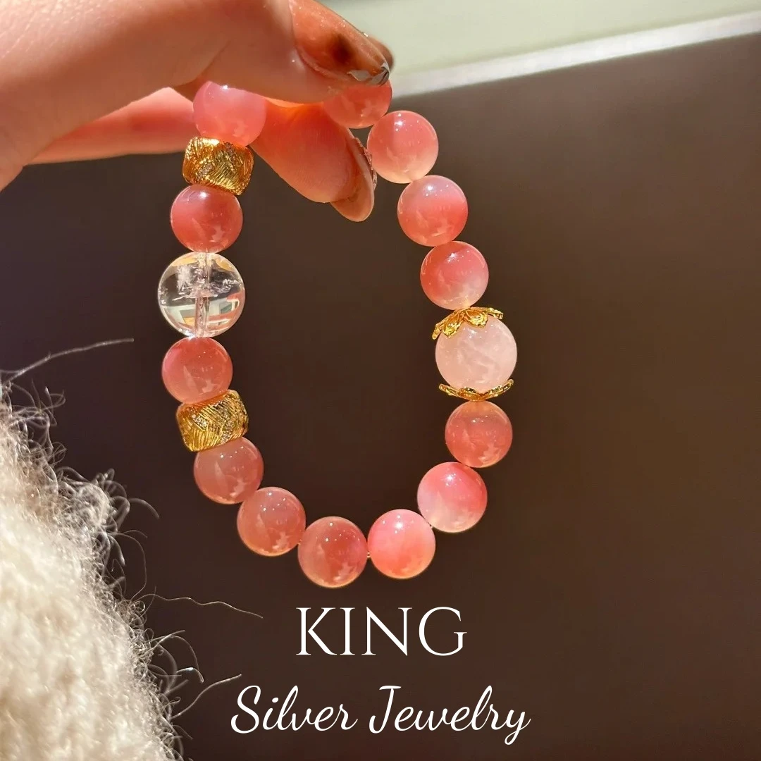 925银手链 king银饰精致芙蓉花神手链女款闺蜜时尚百搭小众轻奢