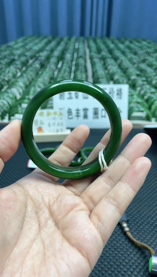 【闪购商品】和田玉（碧玉）手镯未镶嵌俄罗斯碧玉口径