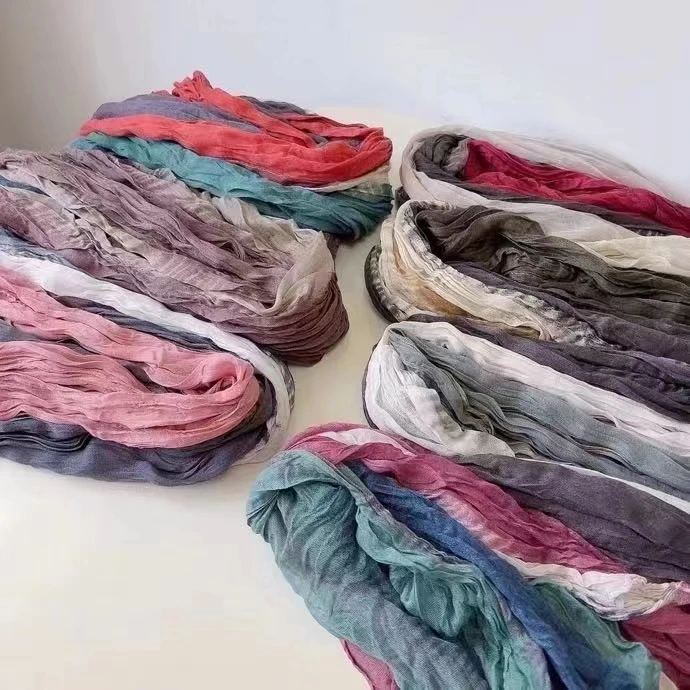 【夏芙娜】秋冬季新款撞色拼接多色个性文艺气质休闲围巾女9999