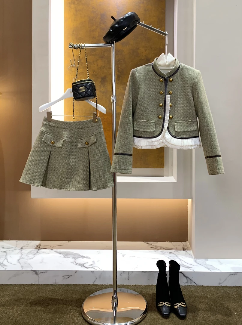 【钟意】太古汇咖色小香风套装N017