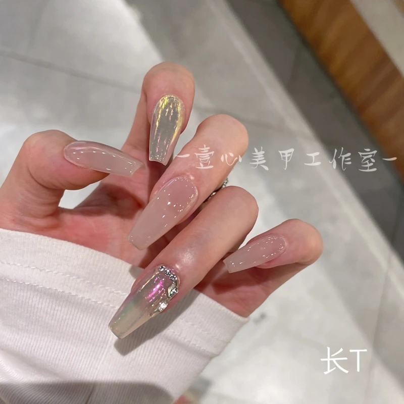 纯手工定制穿戴甲壹心推荐 迷恋 美甲贴片可拆卸假指甲贴小红书