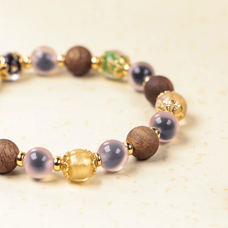 非金属玻璃手链 上等天然糖心琉璃手串扎基拉姆女士手链新中式