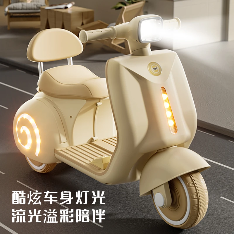 儿童电动摩托车三轮骑行加大酷炫颜值稳固升级音乐2-3-6岁