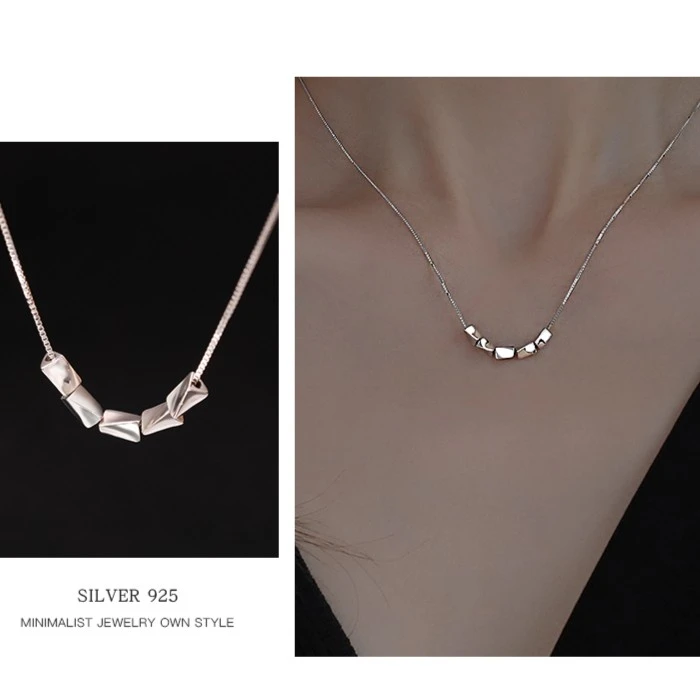 yinao/银奥 坠链均925银 925银转运珠项链感锁骨链简约轻奢百搭