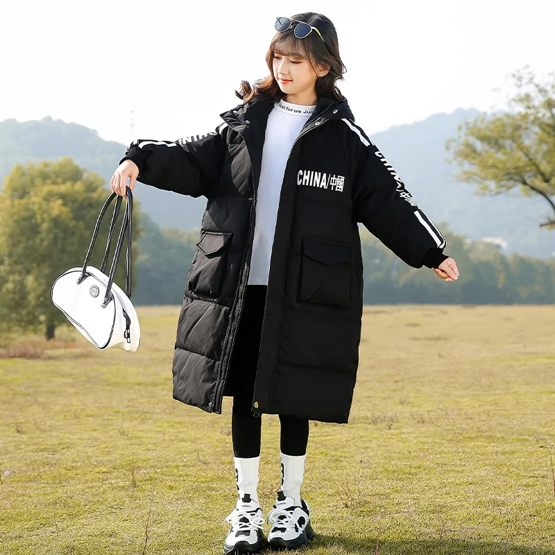 女童加厚2025洋气中长款保暖儿童洋气棉衣中大童韩版冬季秋冬时尚