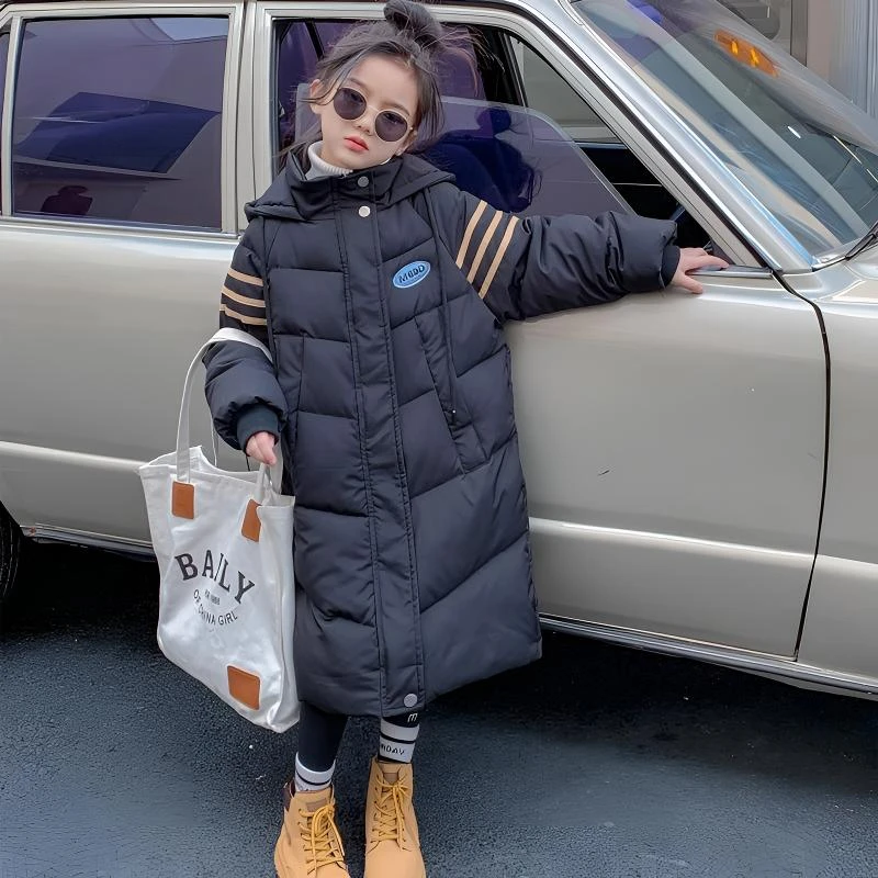 女童棉衣冬装2025新款韩版儿童洋气加厚棉袄中大童冬季中长款棉服
