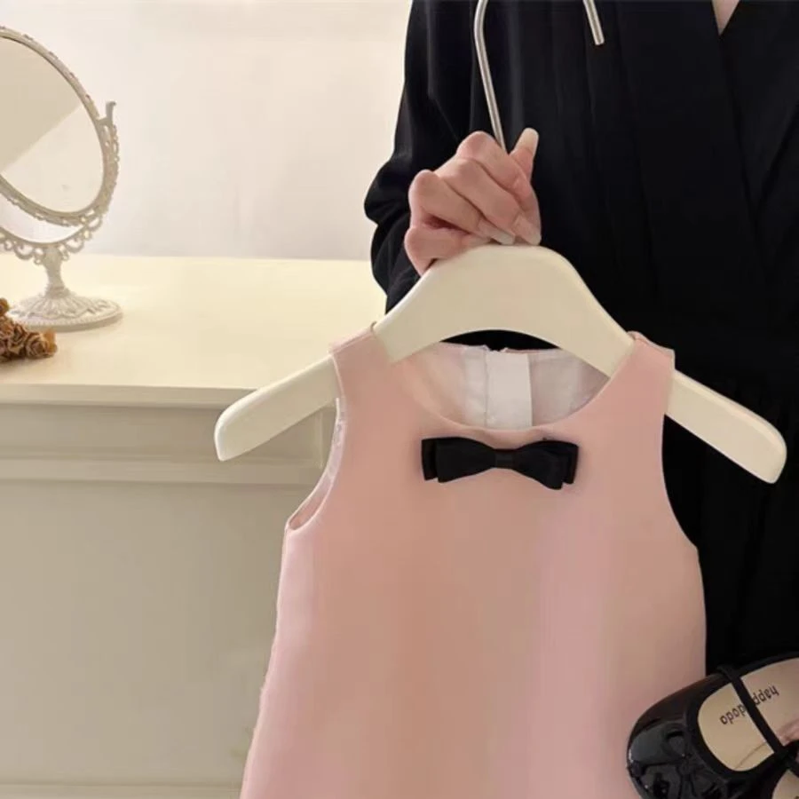 WZ6018韩系童装夏季女童时尚小香风背心连衣裙清新简约无袖裙