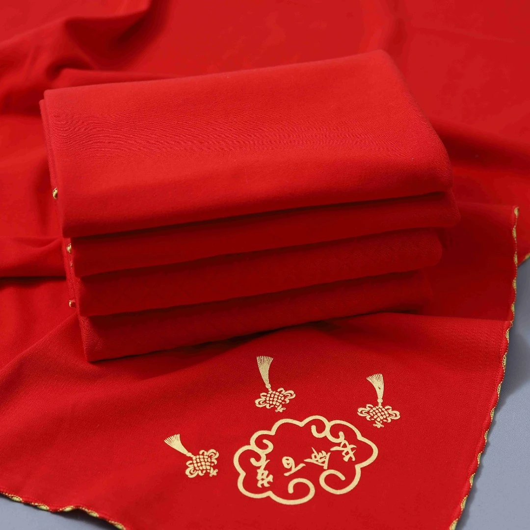 初生婴儿大红包单纯棉百福长命百岁包巾出院喜庆大红裹布吉祥如意