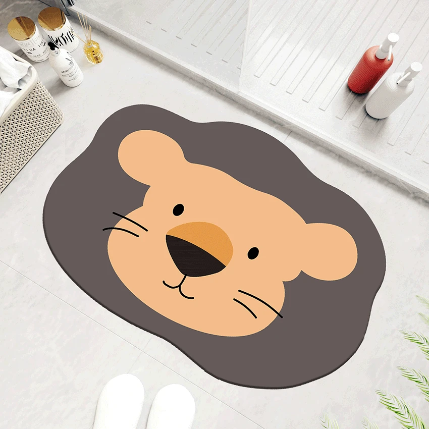 卡通浴室卫生间洗手台软地垫吸水防滑速干硅藻泥洗手间脚垫子地毯