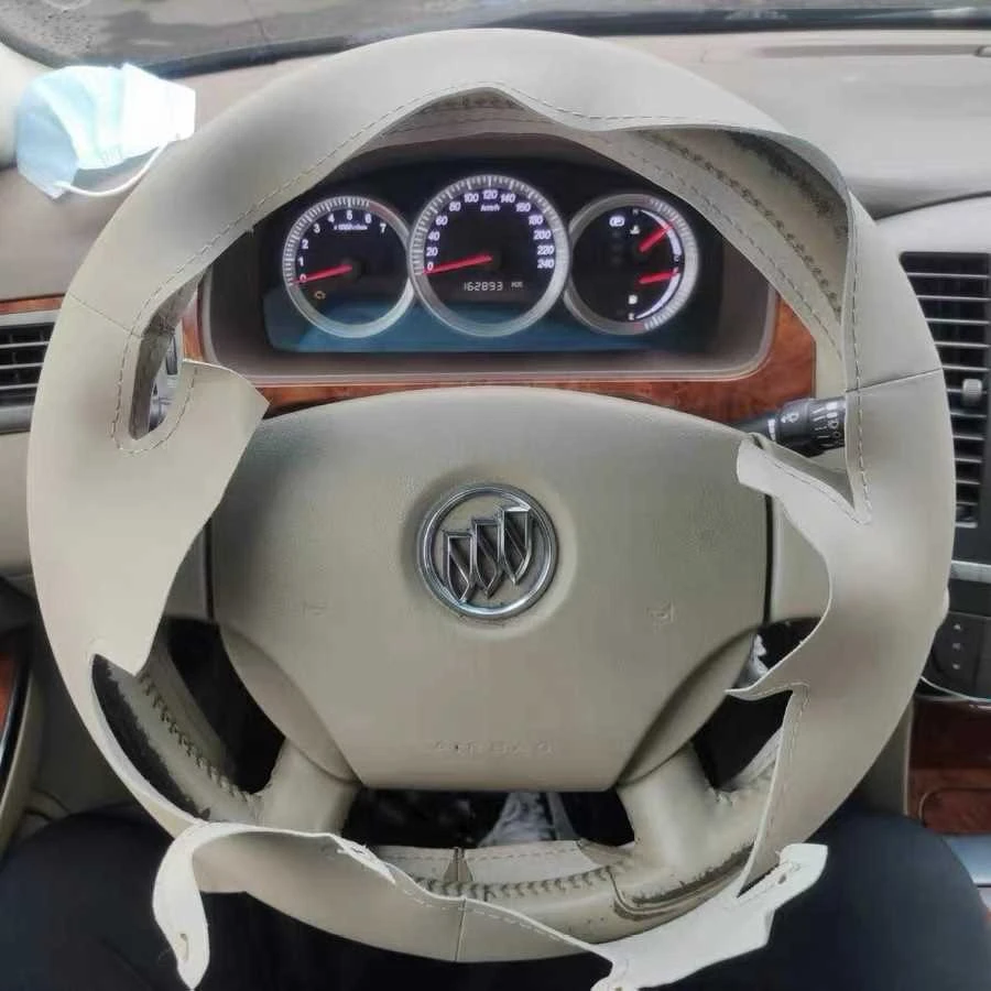 徐记.辉锐别克老款06/07/08年君越君威GL8手缝真皮方向盘套把套