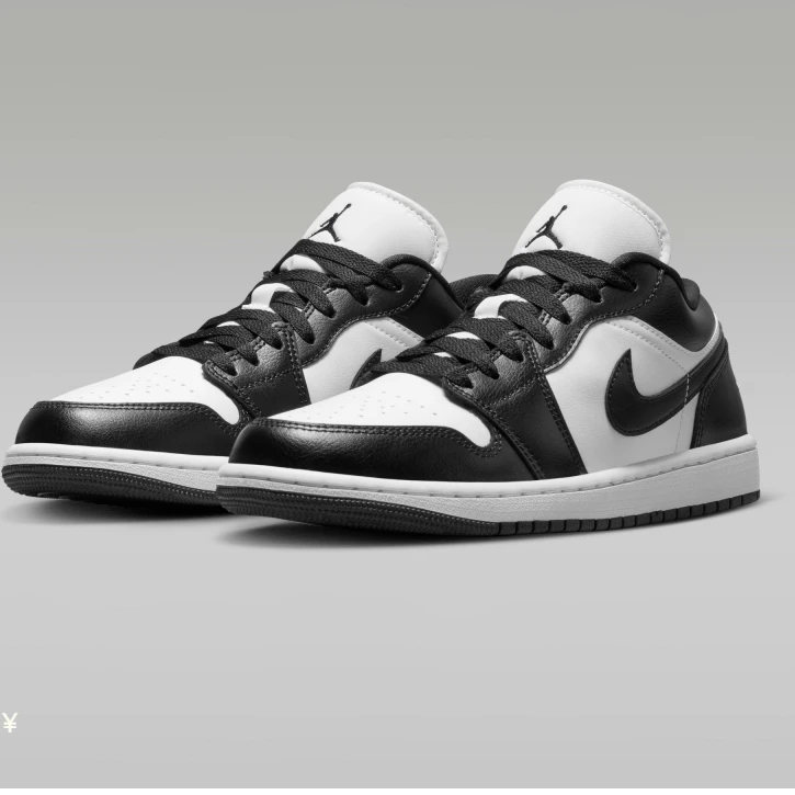 Nike耐克AIRJORDAN1黑白熊猫男女同款低帮休闲鞋DC0774-101欧若风