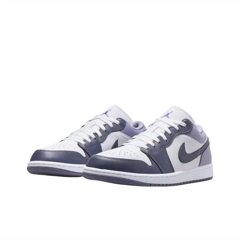 NIKE/耐克AirJordan1Low低帮男子休闲板鞋紫白色553558-145欧若风