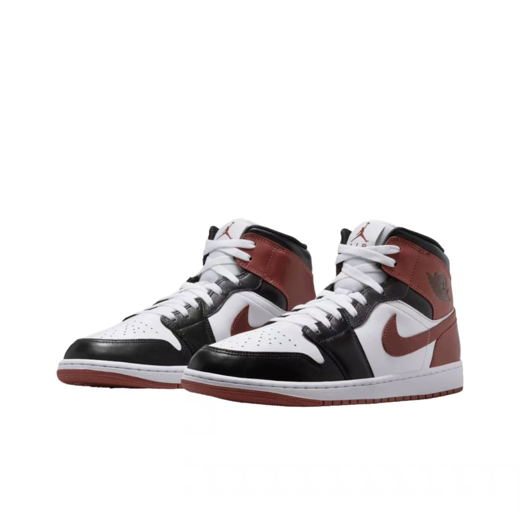 NIKE/耐克AIR JORDAN1 MID男款枫叶红休闲运动鞋HF3216-102欧若风
