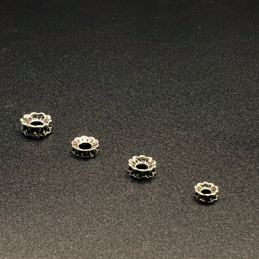 925银银制品 S925银 藏风纯银 吞噬隔片文玩配饰，可配6/8/9/10串