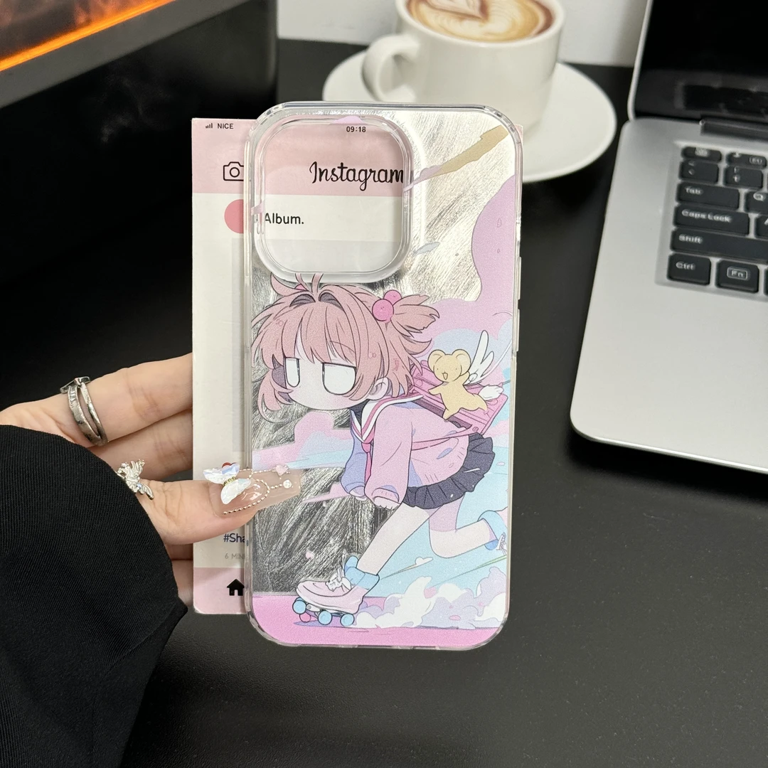 简约创意ins风适用iphone15/14promax苹果11手机壳13软胶12防摔XM