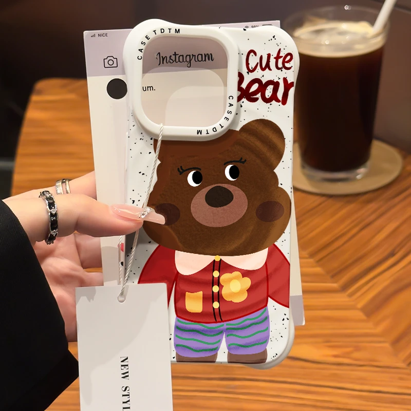 可爱小熊ins风适用iphone15/14promax苹果11手机壳13软胶12防摔XM