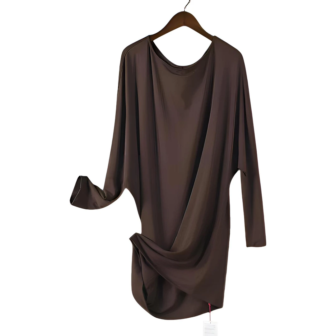 大雄家-弹力衫裙宽松连衣裙显瘦打底百搭简约纯色中长款（25-39）