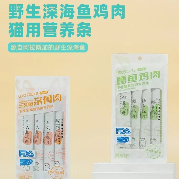 友点萌深海三文鱼鸡肉/鳕鱼鸡肉猫条